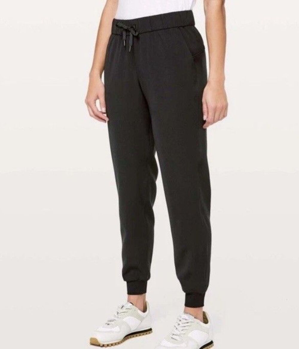 Lululemon Pants   Black On the Fly Jogger Drawstring Pockets SZ 4